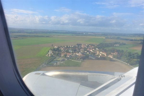 ルフトハンザ航空の窓からの眺め