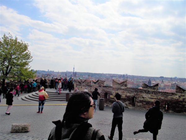 プラハ城の見晴らしの良い高台