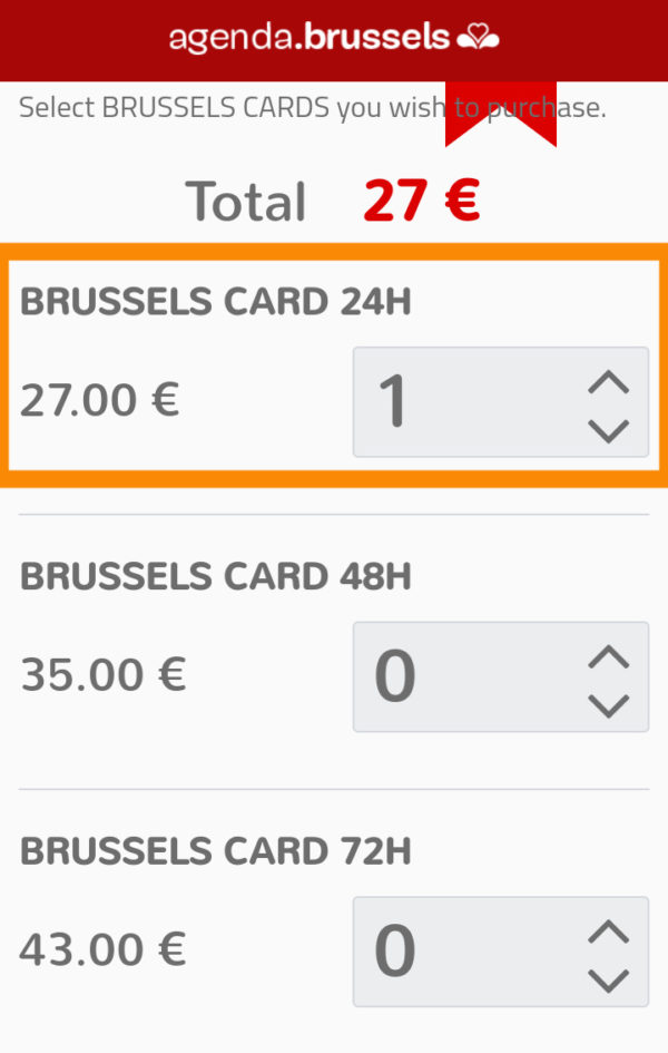 オンラインでブリュッセルカードを購入する方法