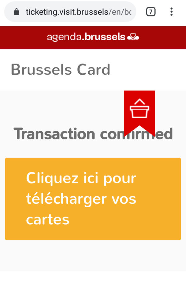 オンラインでブリュッセルカードを購入する方法