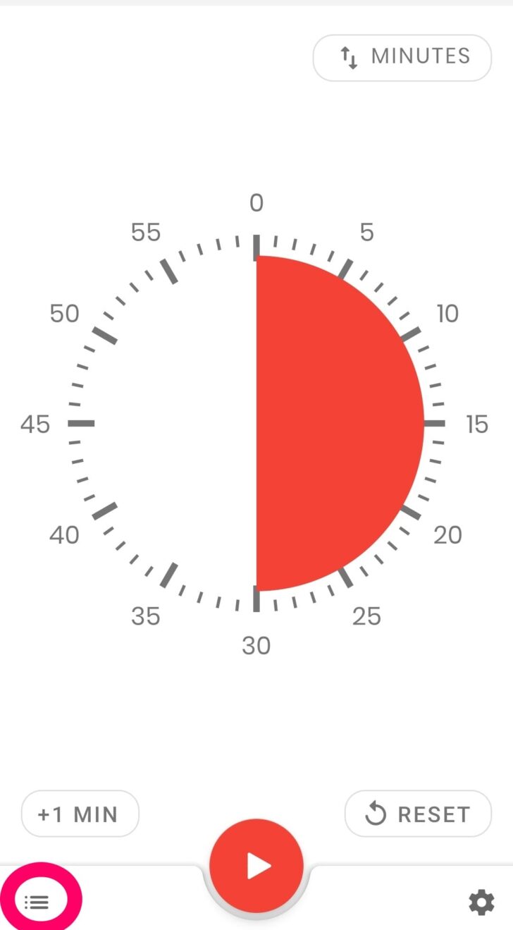 タイムタイマー（Time Timer ）の代替VisualTimer無料アプリ設定